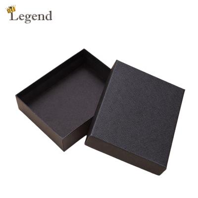 China Good Quality Recyclable Fancy Blanck Plain Gift Package Paper Cardboard Packaging Black Gift Boxes for sale