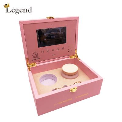 China Recyclable Wood Display Box Packaging Custom Factory Custom Cosmetics And Gift Maker LCD Video Gift Box for sale