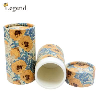 China Wholesaler Recyclable Small Size And Design Tube Cardboard Material Custom Paper Flower Printing Round Cylinder Box for sale