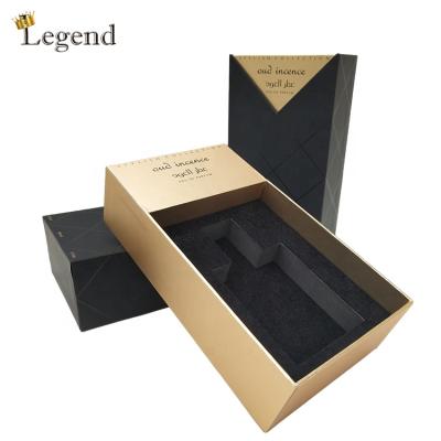 China Unique Shape Glass Recyclable Bottle Manufacturer Gift Box Packaging Custom Perfume Packaging Box for sale