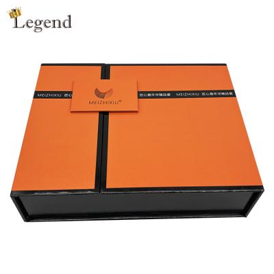 China Hot Sale Recyclable Custom Single Door Logo Cosmetics Cardboard Packaging Double Door Luxury Cosmetic Box for sale