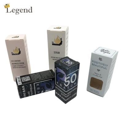 China Recyclable Durable Silver Reverse UV Printing Cosmetic Paper Card Nail Polish Small Cosmetic Paper Box for sale