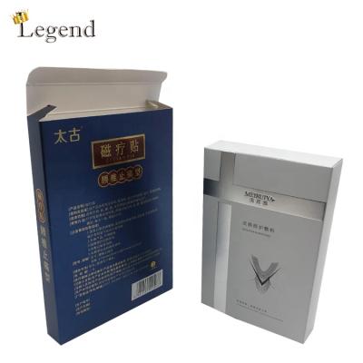 China Recyclable Custom Material Cosmetic Packaging Box High Quality Printing Silver Paper Facial Mask Material Paper Box for sale