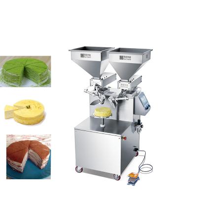 China High Productivity Coating Spread Stuffed Cake Making Line Side Ways Snacks Cake Decorating Machine Production Line for sale