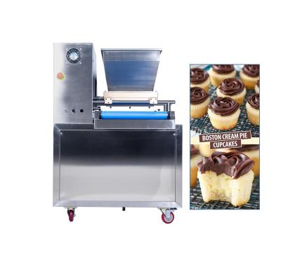 China High Productivity High Quality Filling Roller Adopts PE Super Polymer Round Gear With Touch Screen Cake Filling Machine for sale