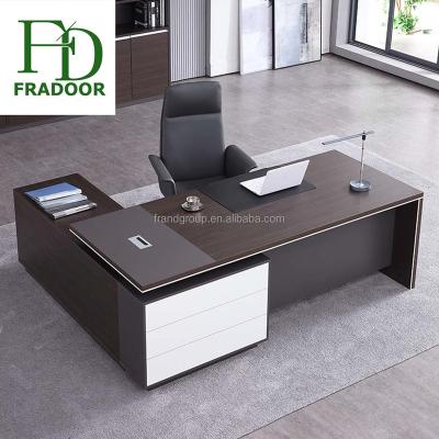 China 2020 New Design 2020 New Design High Glossy Lacquer Adjustable Solid Wood Executive Desk for sale