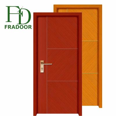 China Good Quality PVC Plastic Swing Door Frame Internal Bedroom House Doors for sale