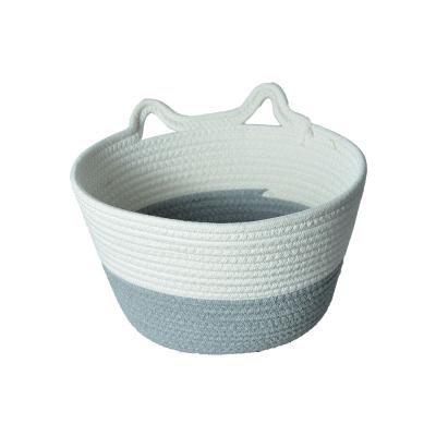 China Sustainable Storage Basket Cotton Rope Other Storage Baskets Baby Room Toy Laundry Storage Basket for sale