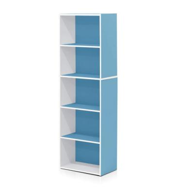 China Morden sauder debut 5 shelf bookcase blue, living room, office furniture for sale