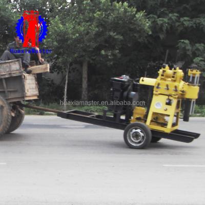 China Convenient Type Water Well Auger High Power Household Supply Trailer Wheeled Digger Well Easy To Walk Drilling Rig for sale