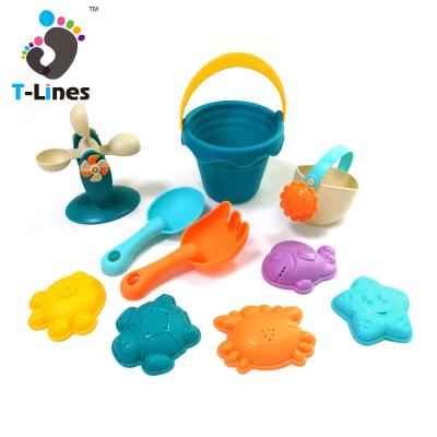 China Wholesale Kids Beach Toy Outdoor Beach Toy Sand Playing Set With 10 PCS for sale