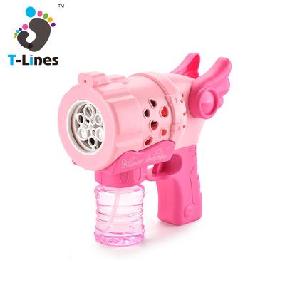 China Hot Selling Kids Summer Bubble Toys Children Gatling Outdoor 6 Hole Bubble Gun Handheld Summer Toy for sale