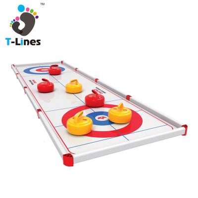 China Plastic Hot Winner Mini Sport Curling Game Stage Table Top Jigsaw Board Toys Floor Hover Folding For Kids for sale