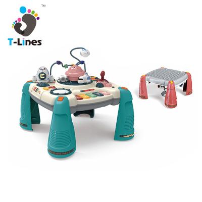 China 2021 New Children's Multifunctional Educational Building Block Game Table Beaded Gear Learning Table Toy for sale