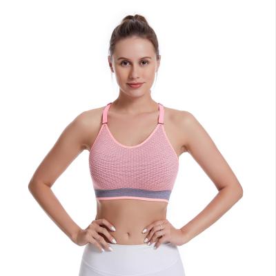 China Custom CHALET High End Adjustable Straps Pink Women's Sports Breathable Underwear In Sexy Bra Sports Bra For Summer Wear for sale