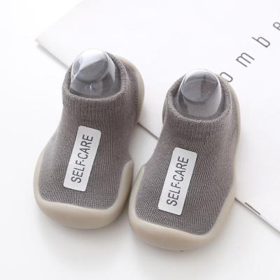 China Anti-slippery TPR Fabric Cartoon Cotton Baby Soft Sole Sports Shoes for sale