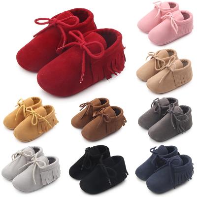 China Autumn New Style Flat Infant Bow Tassel Spring Moccasin Non-slip Leather Shoes For Baby for sale