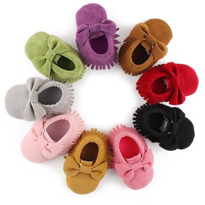 China Baby European and American Style Bowknot Style Candy Color Suede Flat Cute Sports Shoes for Little Kids for sale