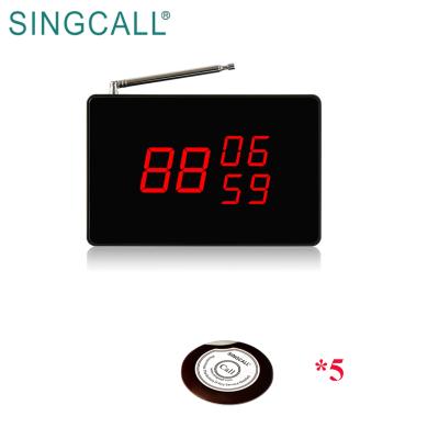 China SINGCALL Pager Wireless Calling System Slim Display Receiver For Restaurant SC-R10 for sale