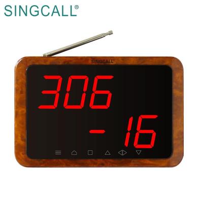 China ABS SINGCALL Wireless Service Calls Screen , Receiver Display Queue Ringer Systems APE1900 Wood for sale