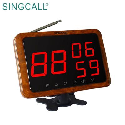 China ABS SINGCALL Display Unit For Wireless Keyboard , Restaurant Call System APE1300 Wood for sale