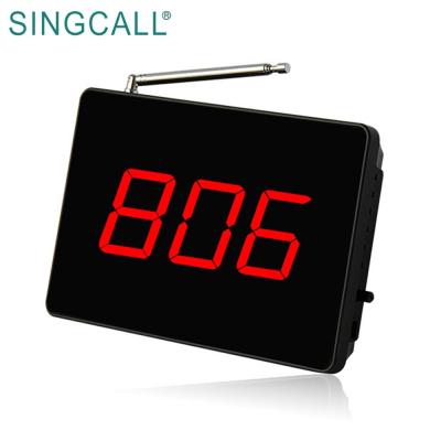 China ABS SINGCALL Wireless Pager Calling System For Restaurant Wholesale Price With Voice Reporting Small Display Receiver for sale