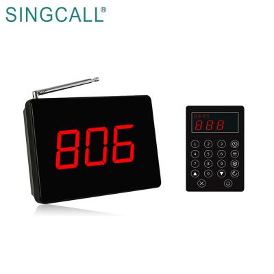 China SINGCALL Restaurant Chef Call Waiter Keyboard Display Receiver Wireless Kitchen Call System for sale