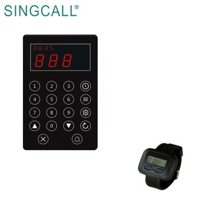 China Restaurant Kitchen SINGCALL Server Watch Receiver Kitchen Pager Wireless Calling System for sale