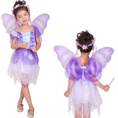 China Cosplay cartoon costume purple flower fairy tinkerbell marvelous fairy angel costume role-playing party costume for sale