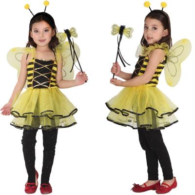 China Professional Custom Anti-wrinkle Costume For Kids Bee Girl Fairy Costume for sale