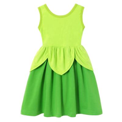 China Children's fairy princess Party Dress Up Anti-wrinkle girls dress costume green fairy tales leaf clothing kids summer Cosplay dress for sale