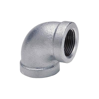 China Water Pipe System Galvanized Steel Pipe With Malleable Iron Pipe Fitting 90 Degree Elbow for sale