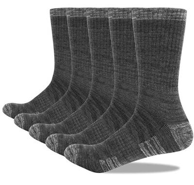 China Gray Men Wholesale QUICK DRY Charcoal TA20177 Multipack Dri-Tech Moisture Control Cotton Thermal Crew Socks for sale