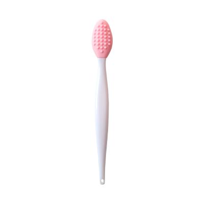 China Sustainable Private Label Applicator Tool Exfoliating Lip Brush Nose Cleansing Brush Dual Side Silicone Soft Lip Scrub Exfoliator Brushes for sale