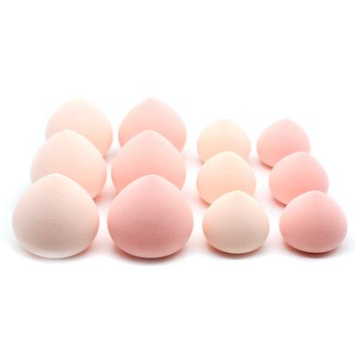 China Wholesale Soft And Elastic High Quality Latex Peach Free Makeup Sponge Samples Mini Soft Beauty Sponge Blender Sets for sale