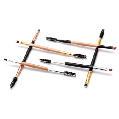 China Great for Professional Wooden Eyebrow Shade Eyeliner and Lash Makeup Eyeshadow Blending Brush Cosmetic Brush for sale