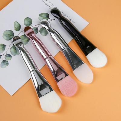 China 1pcs Brush Double Head Base Makeup Brush Headed Mask Brush With Spoon Mask Hollowing Soft Facial Brush for sale