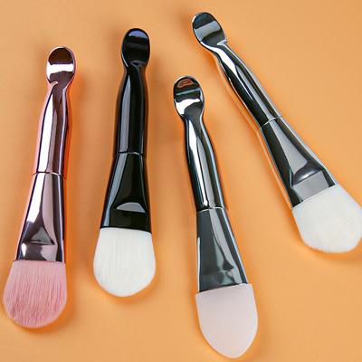 China Brush Head Foundation Brush Facial Mask Sweep Clay Brush Double Head With Spoon for sale