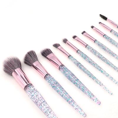 China A variety of makeup brushes can meet the daily needs of makeup OEM factory nylon hair makeup brushes with transparent diamonds Crystal Handle Make Up Brushes bag for sale