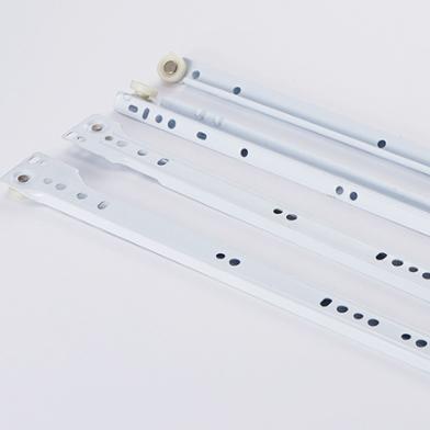 China Full Extension Drawer Drawer Runner White Powder Coated Roller FGV Type Slide for sale