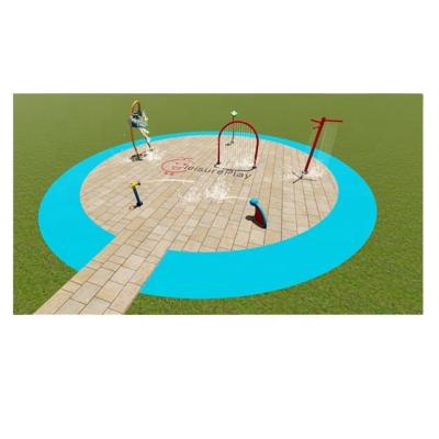 China 304 stainless steel small splash pad area 100sqm water playground floor spray for kids community spray park design for sale