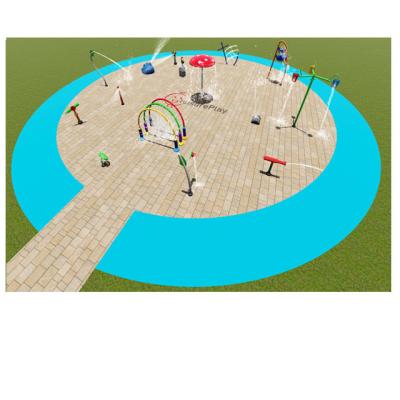 China 304 stainless steel LeisurePlay design 300sqm kids water park aqua splash water park splash zone for sale