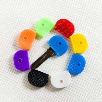 China Silicone Key Covers Tags Covers Set Plastic Key Cover Cap Identifier Rings Key Toppers For Silicone Key Chain Tags Organization House for sale