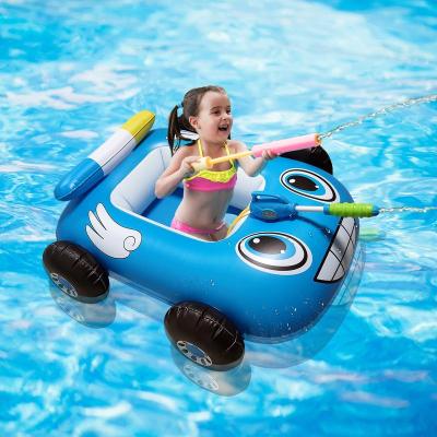 China Customized Hot Swimming Pools Swim Pool Toys Water Gun Toys Pool Float Kids Swim Ring Baby Inflatable Swimming Pool Circle Children Floating Car Dock for sale