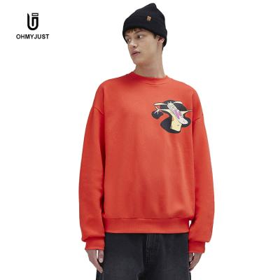 China Loosely Print Cartoon Character Men's Sweatshirt Cotton Pullover Breathable Customized Oversized 100% Simple Hoodies for sale