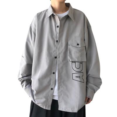 China Lightweight Mens Breathable Jacket Loose Fitted Polyester Front Logo Print Sweatshirt With OEM Service for sale