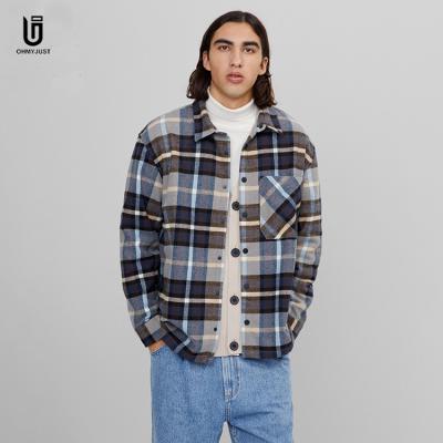 China Wholesale Custom Made High Quality 100% Anti Shrink Cotton Long Sleeve Check Flannel Shirt Men With Printing for sale