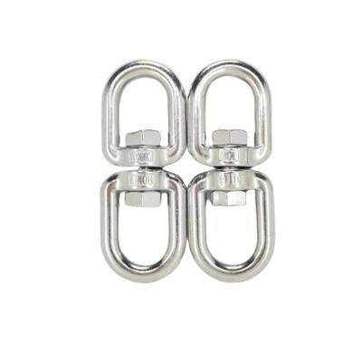 China Heavy Industry 304/316 Stainless Steel Eye To Eye Swivel Ring M4 Ring Keychain Connectors For Anchor Key Chain for sale