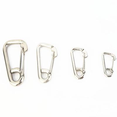 China Heavy Industry Multi Sizes Stainless Steel Spring Carabiner Snap Key Chain Hook for sale