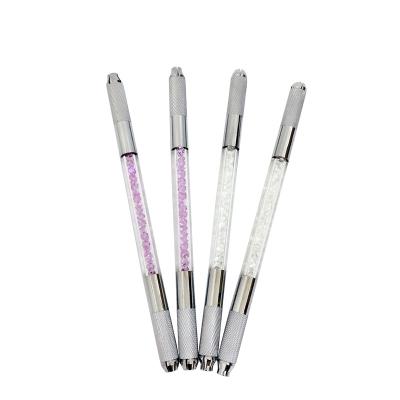 China Permanent Heads Crystal Permanent Makeup Manual Acrylic Tattoo Pen For Eyebrow Microblading by BL two for sale